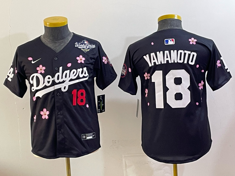 youth 2026 Los Angeles Dodgers #18 Yamamoto blue Game Nike MLB Jersey 03003->pittsburgh pirates->MLB Jersey